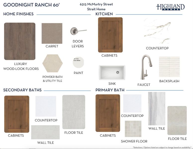 Sample of building materials used in homes in Goodnight Ranch, Austin (Image 25). Sample of building materials used in homes in Goodnight Ranch, Austin (Image 25).
