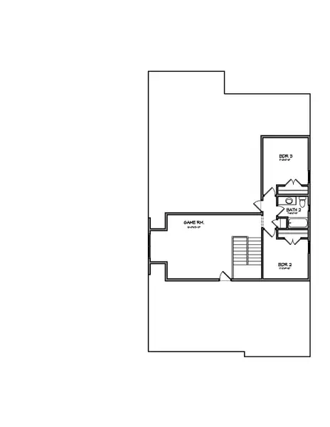 2D floor plan layout for the Miller by Heritage Towne in Heritage Towne, Midlothian, TX (Image 4).