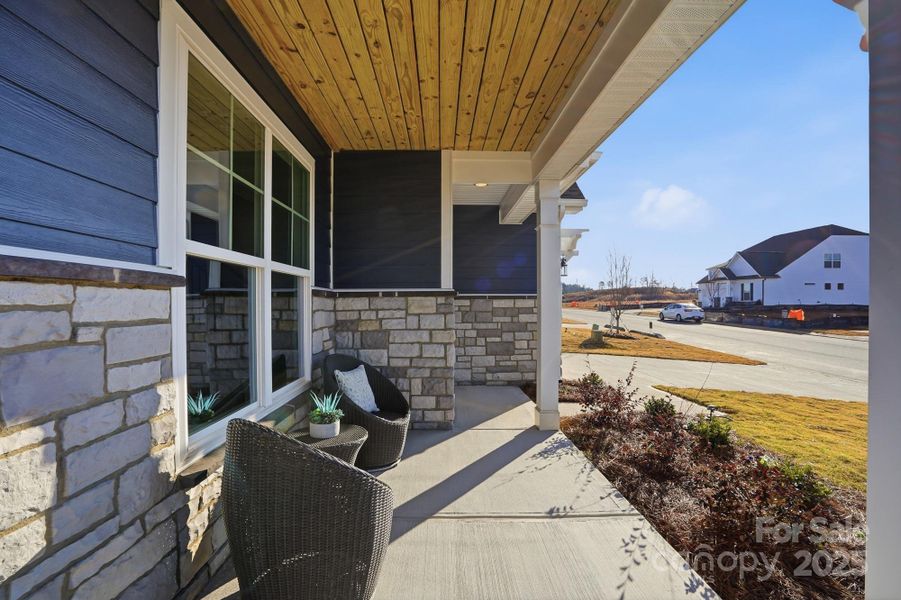 Exterior details and patio area of a home in The Meadows at Laurelbrook, Sherrills Ford (Image 3).