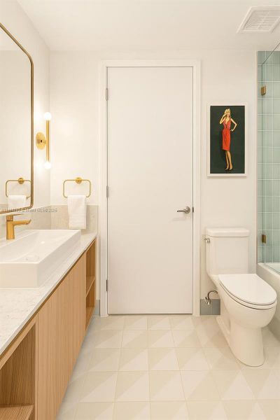 Furnished interior view inside a new home in , Miami (Image 13).