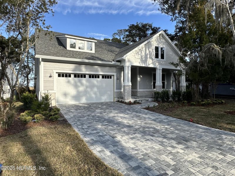 Front exterior of a new home in , St. Augustine, FL, highlighting curb appeal (Image 1). Front exterior of a new home in , St. Augustine, FL, highlighting curb appeal (Image 1).