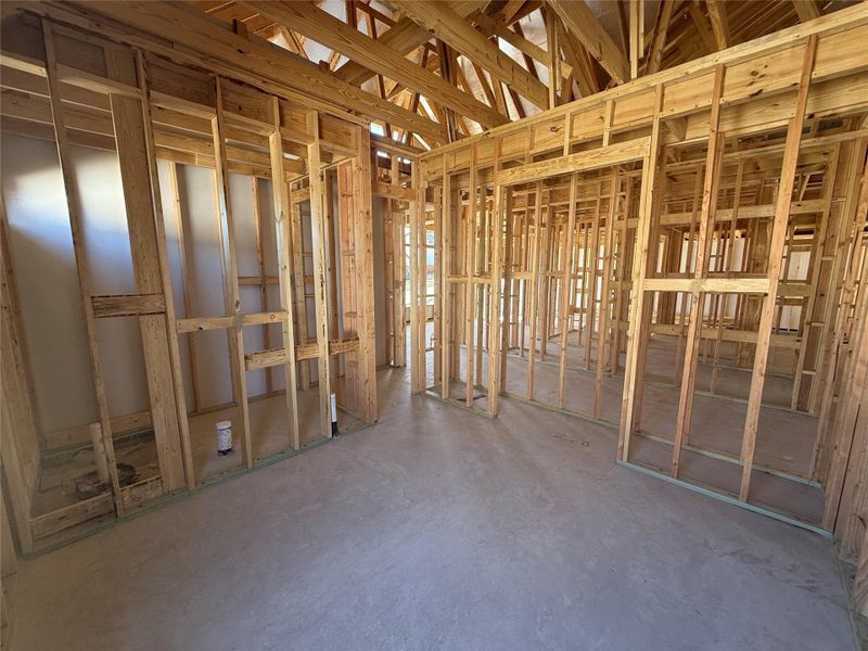 In-progress construction of a new home in Provence, Austin, TX (Image 33).