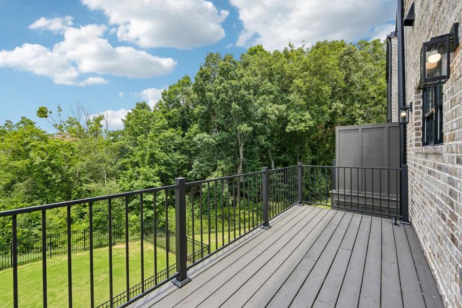 Exterior details and patio area of a home in Skyview On Broad, Sugar Hill (Image 3).