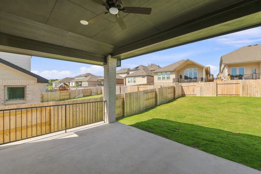 Exterior details and patio area of a home in Nolina, Georgetown (Image 3).