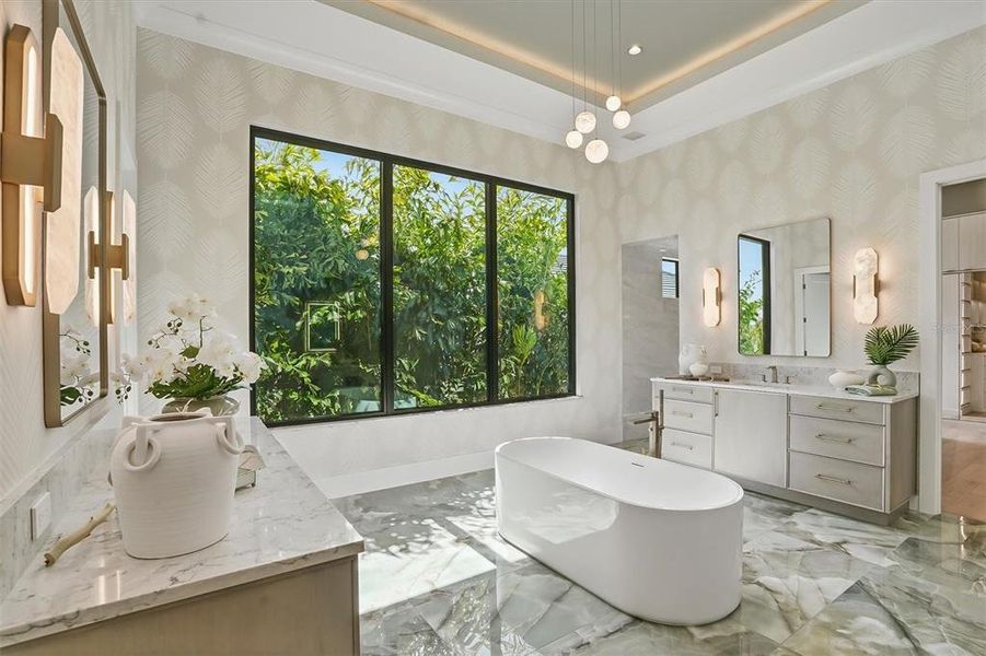 Furnished interior view inside a new home in , Sarasota (Image 40).