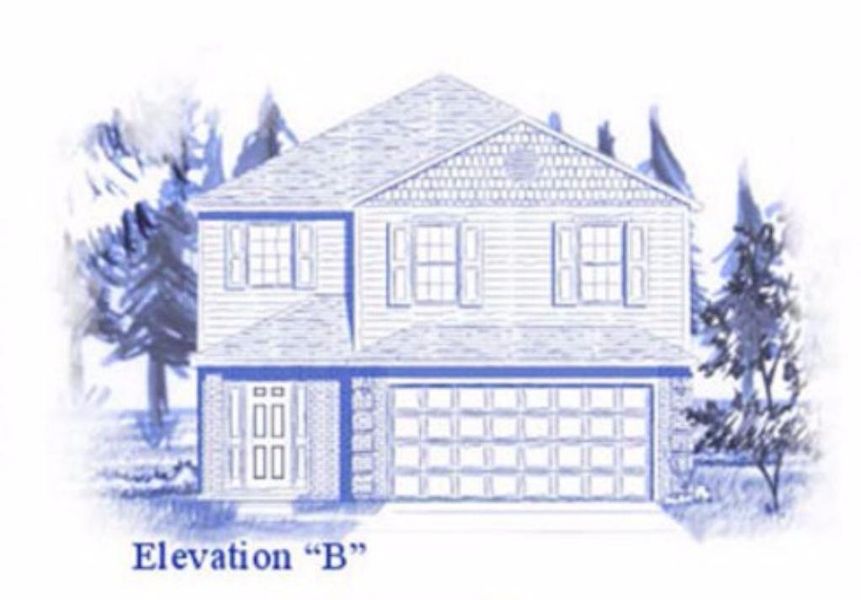 Representative exterior photo of a completed home built from the Plan 2033 by Adams Homes in The Bluffs at Lafayette, Freeport, FL (Image 1).