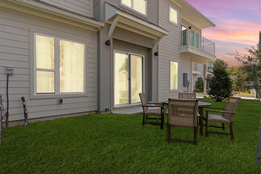 Exterior details and patio area of a home in , Houston (Image 28).
