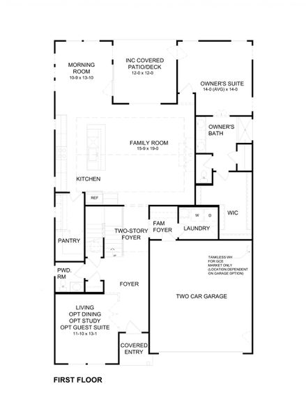 2D floor plan layout for the Ivy by Fischer Homes in Salt Grass at Ward Creek, Panama City Beach, FL (Image 3).