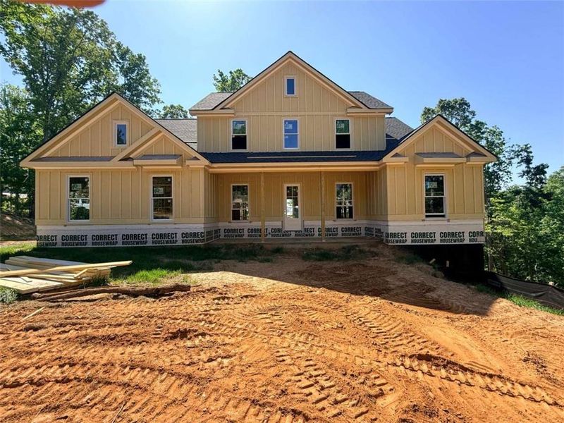 In-progress construction of a new home in , Flowery Branch, GA (Image 7).