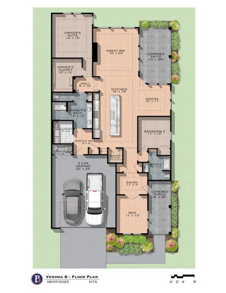 2D floor plan layout of this home in The Courtyards at The Heritage, Andover, KS (Image 4).