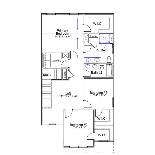 2D floor plan layout of this home in Ellington, Elgin, SC (Image 3).