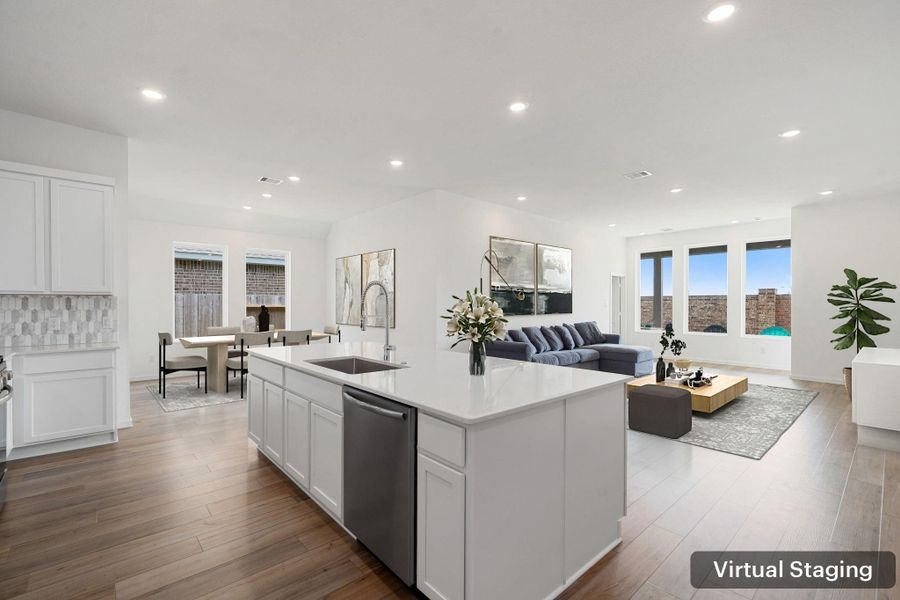 Furnished interior view inside a new home in Lago Mar: Fairway Collections, Texas City (Image 13). Furnished interior view inside a new home in Lago Mar: Fairway Collections, Texas City (Image 13).