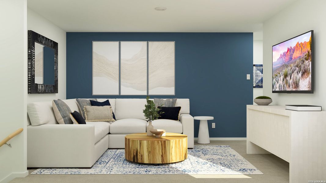 Furnished interior view inside a new home in Tres Laurels, San Antonio (Image 13).