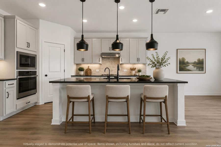 Furnished interior view inside a new home in Nopal Valley, San Antonio (Image 17).