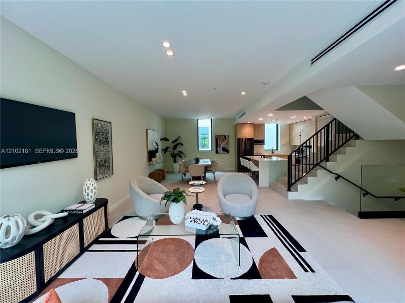 Furnished interior view inside a new home in , Miami (Image 7).