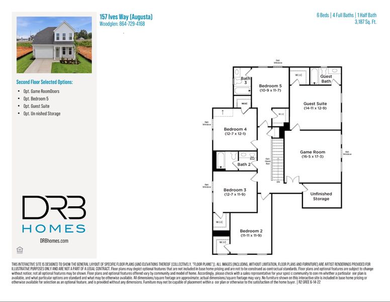 2D floor plan layout of this home in Woodglen, Piedmont, SC (Image 6).