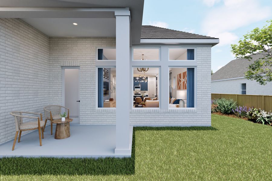 Representative exterior details of a home built from the The Lily by David Weekley Homes in Mantua Point Classics, Van Alstyne (Image 3).