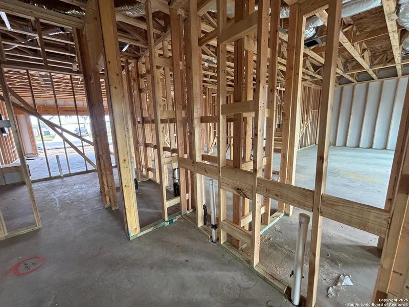 In-progress construction of a new home in The Heights at Saddlebrook Ranch 60's, Schertz, TX (Image 16).