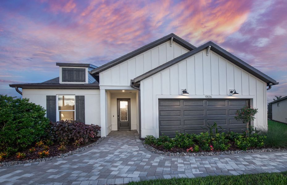 Representative exterior photo of a completed home built from the Mystique Grand by Del Webb in Del Webb River Reserve, Spring Hill, FL (Image 19).