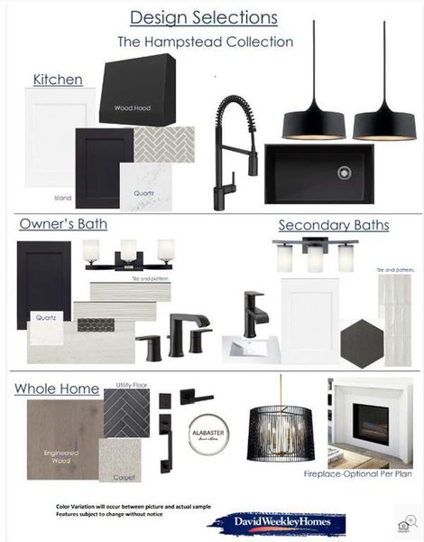 Design Selections, The Hampstead Collection. Detailing material and fixture specifications for the property Design Selections, The Hampstead Collection. Detailing material and fixture specifications for the property