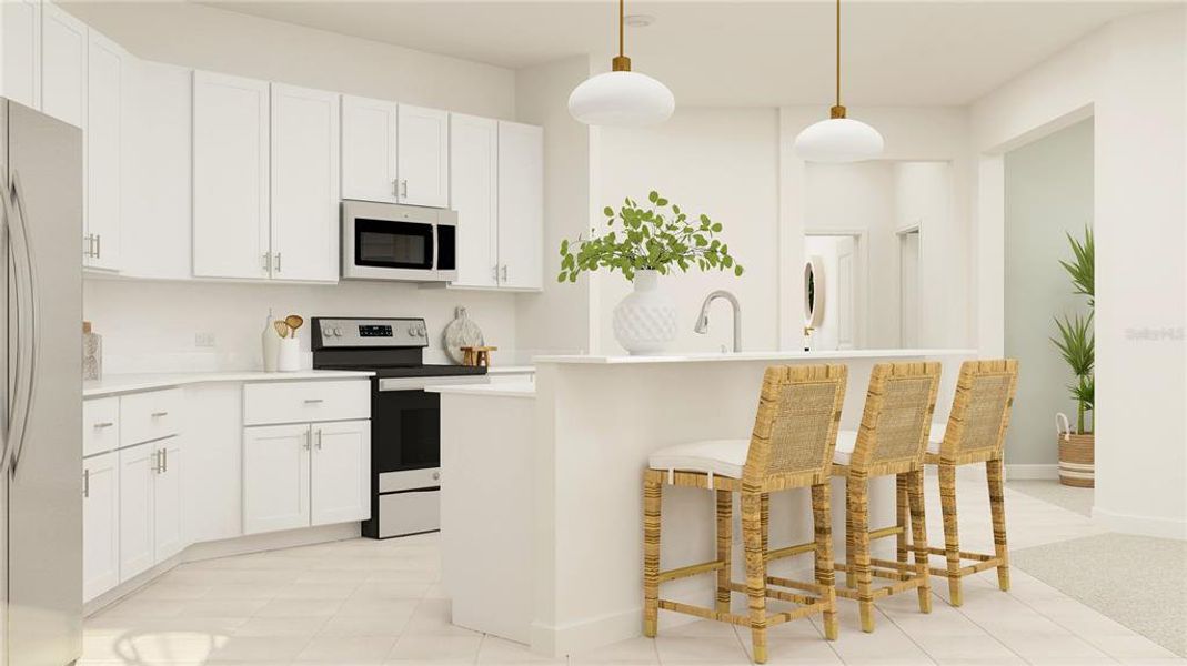 Furnished interior view inside a new home in Wellen Park Golf & Country Club, Venice (Image 9).