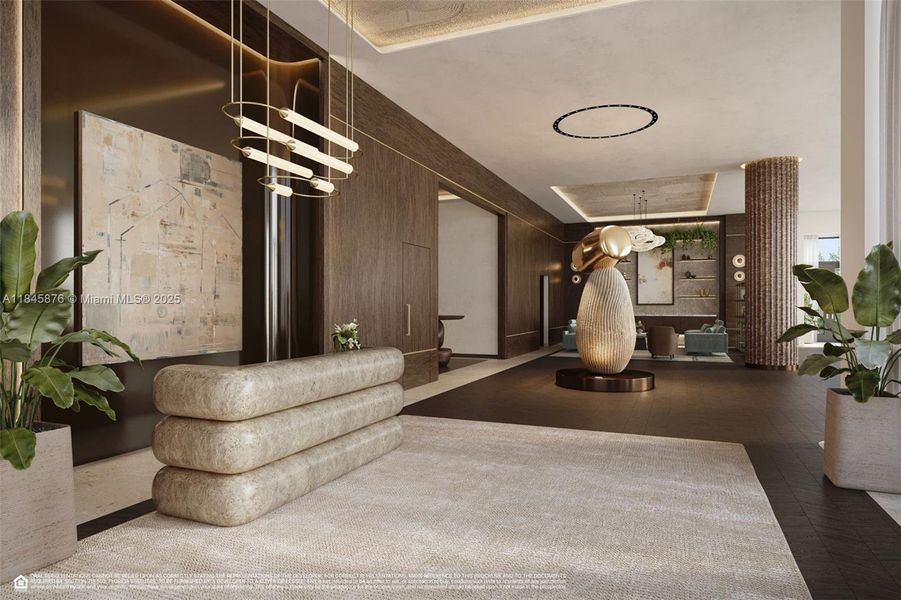 Furnished interior in a model home at The Avenue Coral Gables in Coral Gables (Image 5).