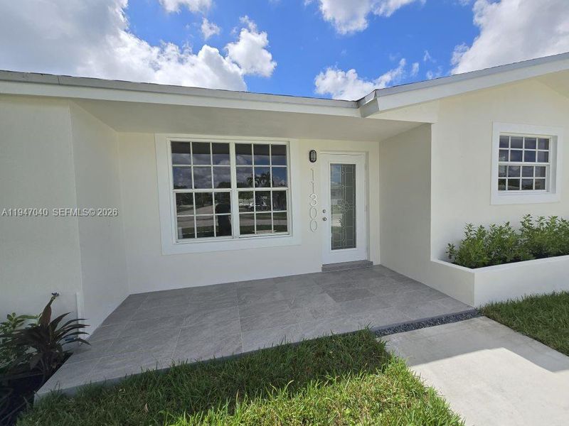 Exterior details and patio area of a home in , Miami (Image 3). Exterior details and patio area of a home in , Miami (Image 3).