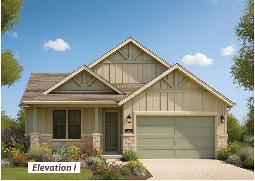 Front exterior of a new home in , Kaufman, TX, highlighting curb appeal (Image 1).