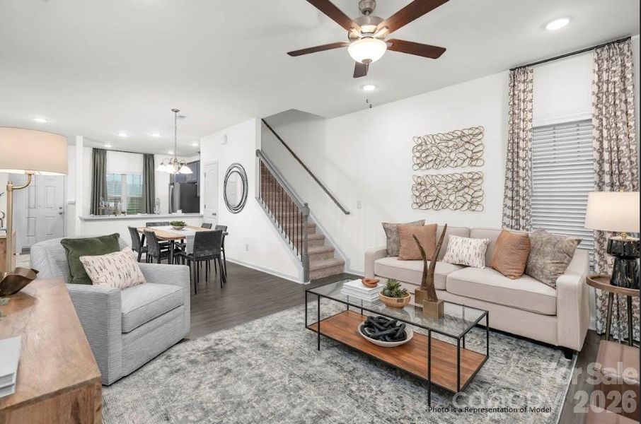 Furnished interior view inside a new home in Sierra Ridge, Gastonia (Image 8).