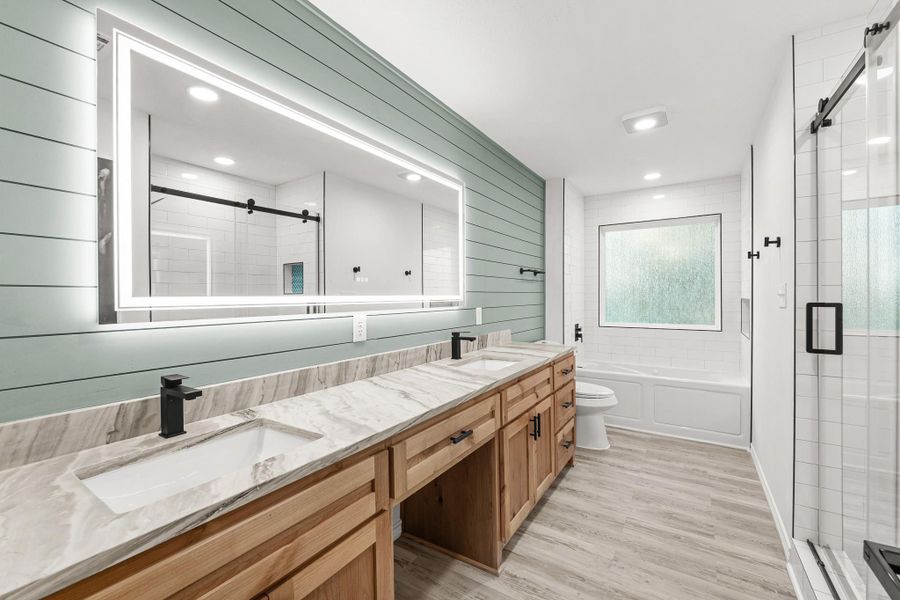 Furnished interior view inside a new home in , Point Blank (Image 18).