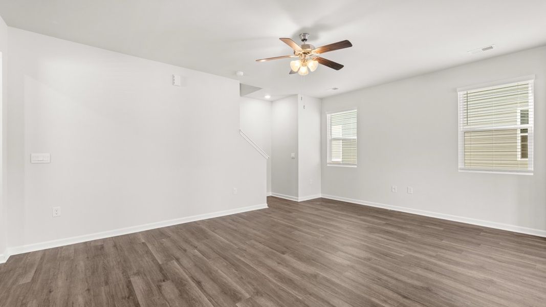 Representative unfurnished interior of a home built from the Somerset by D.R. Horton in Highland Hills, Graniteville (Image 12).
