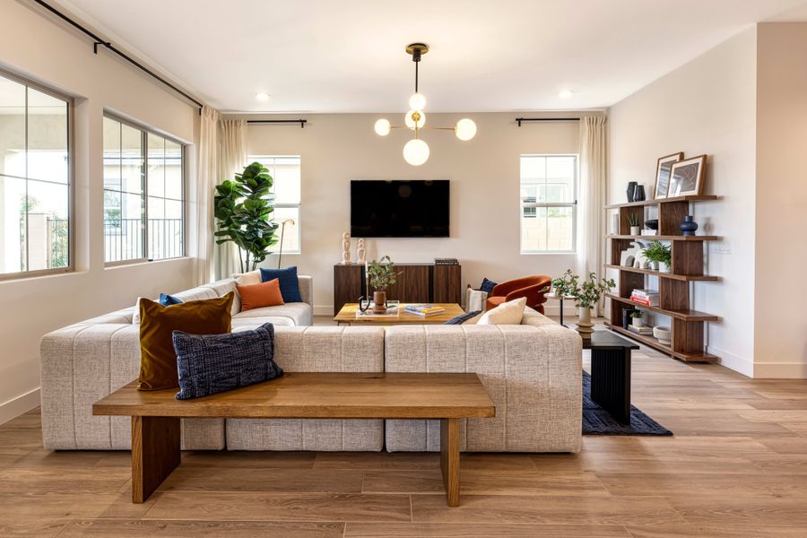 Representative furnished interior of a home built from the Tipton Plan 3507 by Tri Pointe Homes in Waterston Central, Gilbert (Image 11).