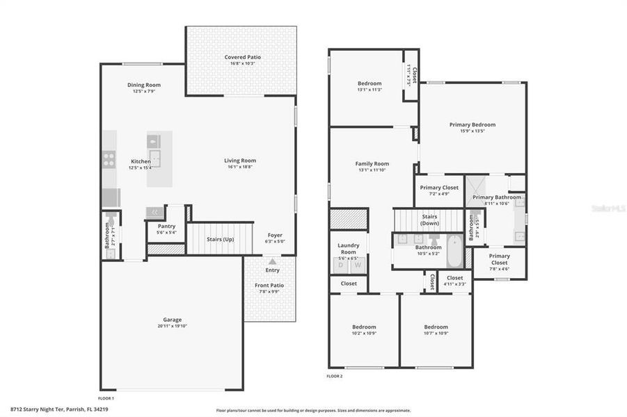 2D floor plan layout of this home in , Parrish, FL (Image 4).