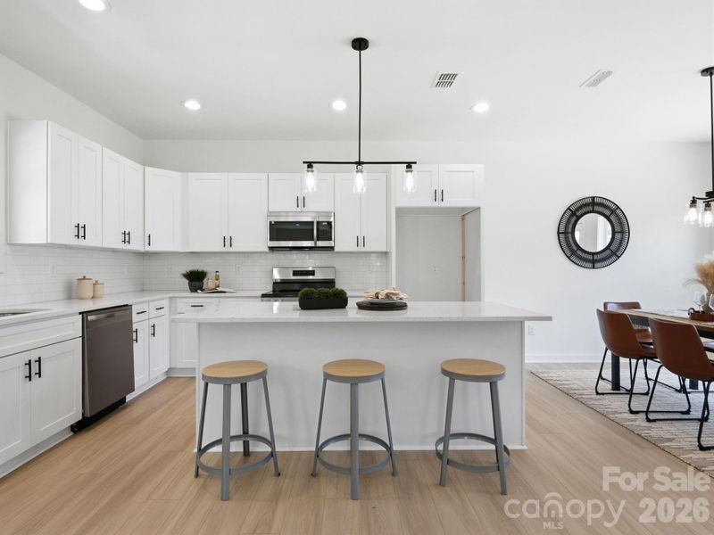 Furnished interior view inside a new home in , Charlotte (Image 9).
