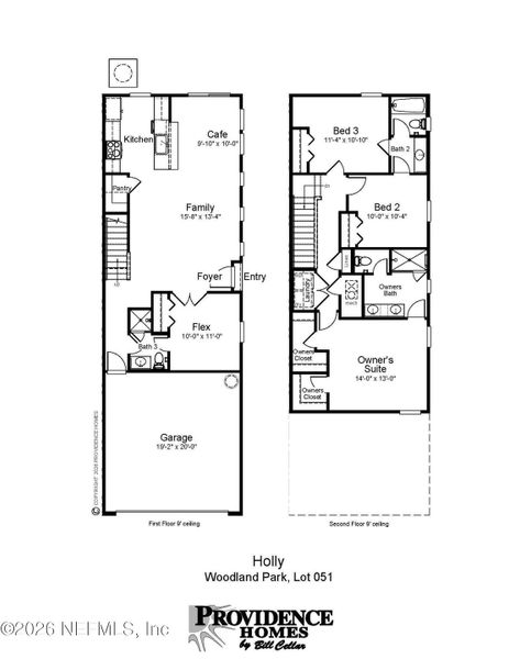 2D floor plan layout of this home in Woodland Park, Ponte Vedra, FL (Image 3).
