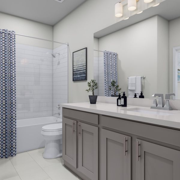 Representative furnished interior of a home built from the Fieldstone by Tri Pointe Homes in Lariat, Liberty Hill (Image 16).