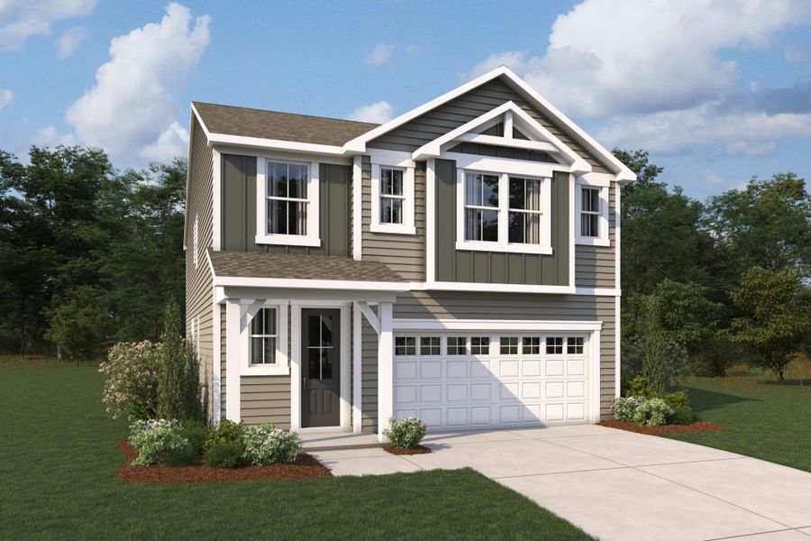 Representative exterior photo of a completed home built from the Collier by Mattamy Homes in Cardinal Landing, Coats, NC (Image 10).
