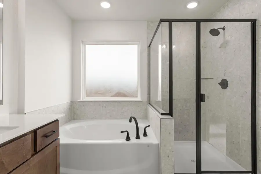 Furnished interior view inside a new home in Carriage Collection at Painted Tree, McKinney (Image 11).