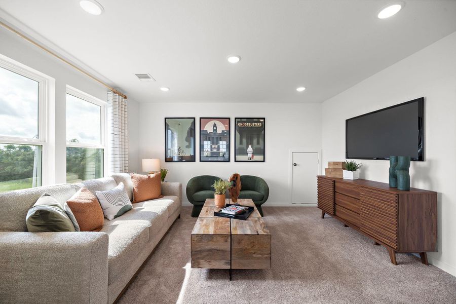 Furnished interior view inside a new home in Heights at San Gabriel, Georgetown (Image 14). Furnished interior view inside a new home in Heights at San Gabriel, Georgetown (Image 14).