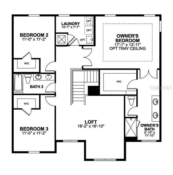 2D floor plan layout of this home in , St. Cloud, FL (Image 3).