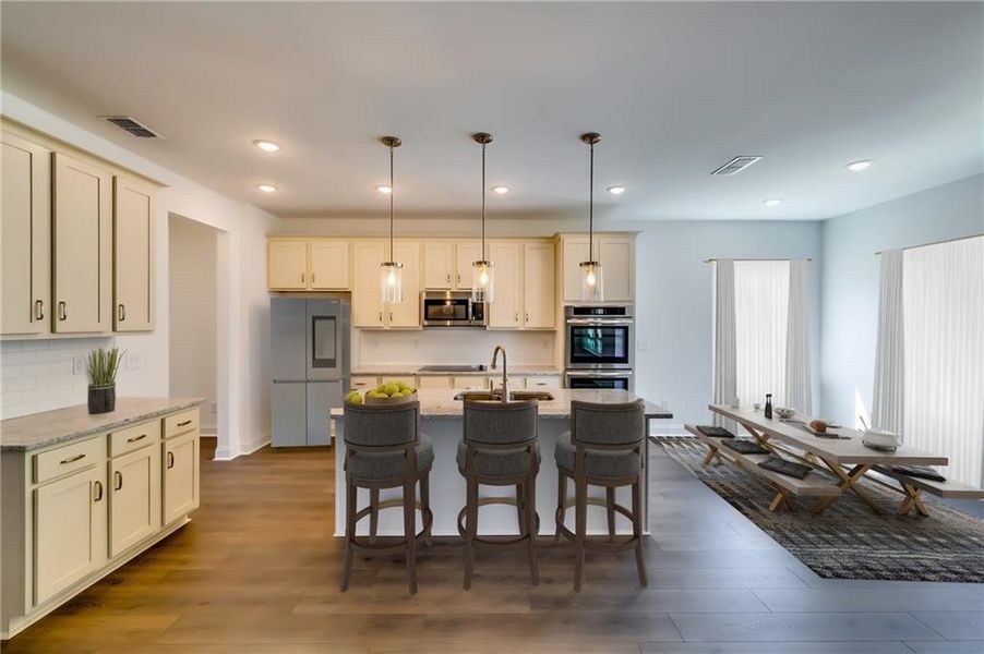 Furnished interior view inside a new home in , Dallas (Image 11).