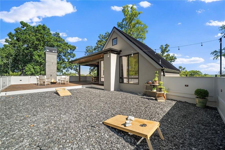 Exterior details and patio area of a home in , Atlanta (Image 39).