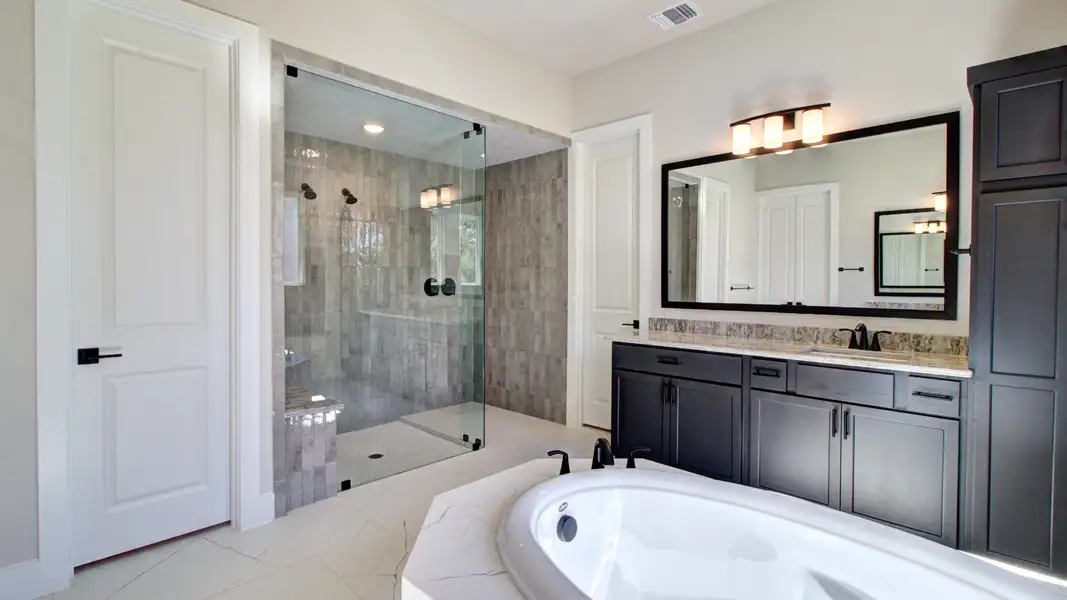 Furnished interior view inside a new home in Verandas at the Rim, San Antonio (Image 29). Furnished interior view inside a new home in Verandas at the Rim, San Antonio (Image 29).