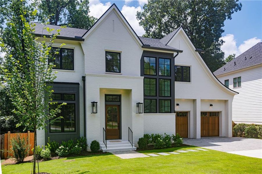 Front exterior of a new home in , Atlanta, GA, highlighting curb appeal (Image 37). Front exterior of a new home in , Atlanta, GA, highlighting curb appeal (Image 37).
