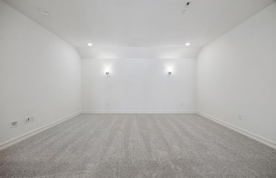 Optional media room on second level Optional media room on second level