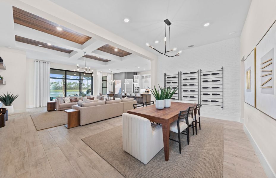 Connected living and dining spaces, fit for entertaining Connected living and dining spaces, fit for entertaining