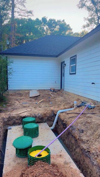 Exterior details and patio area of a home in , Willis (Image 4). Exterior details and patio area of a home in , Willis (Image 4).