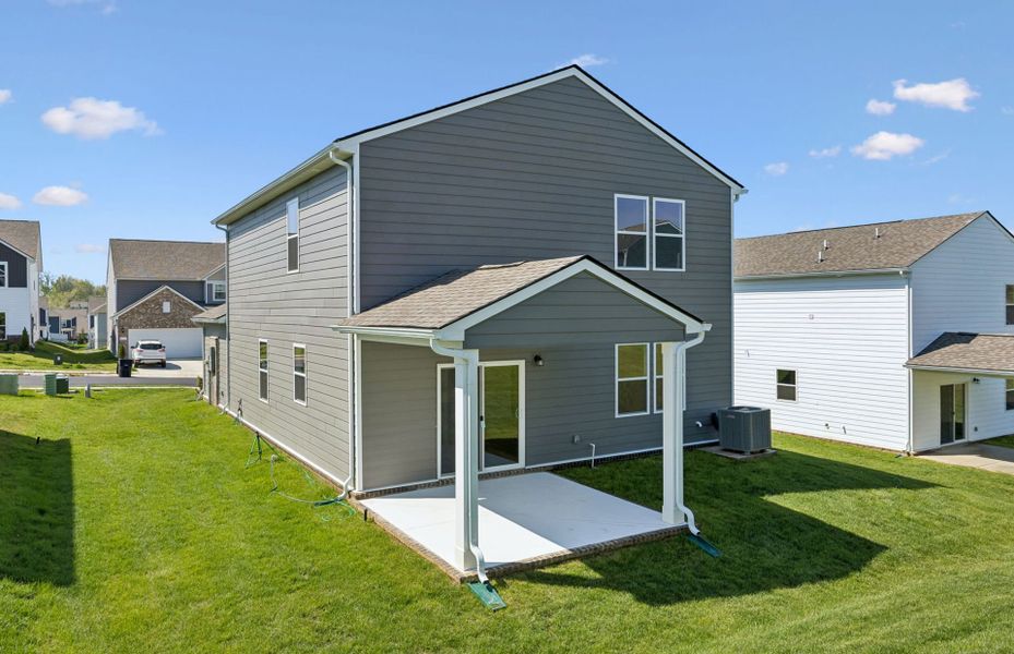 Exterior details and patio area of a home in Independence at Carter's Station, Columbia (Image 19).