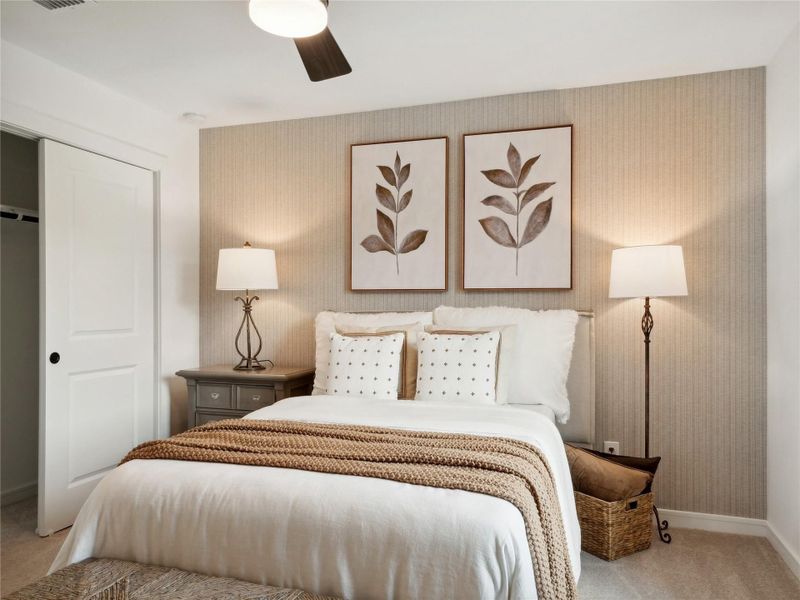 Furnished interior view inside a new home in Tarkington Timbers, Cleveland (Image 20).