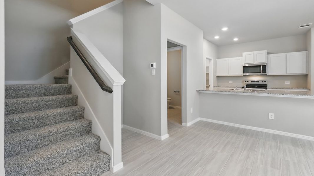 Furnished interior view inside a new home in Orchard Village, Fort Worth (Image 12). Furnished interior view inside a new home in Orchard Village, Fort Worth (Image 12).